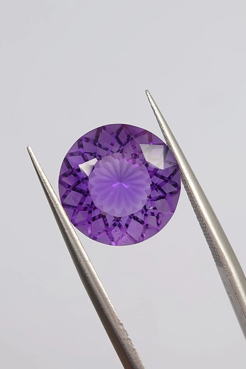4.42ct Natural Amethyst Round cut Loose Gemstone from Nigeria — view 2